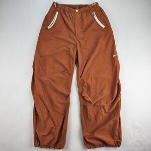 Nike Project FROG Pants Mens Small Rust Orange Brown Loose Fit Pockets Parachute